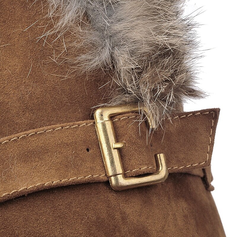 Women's Green Suede Moccasin Winter Boots with Fur Lining and Fringe Detail – Cozy Knee-High Snow Boots for Cold Weather 15