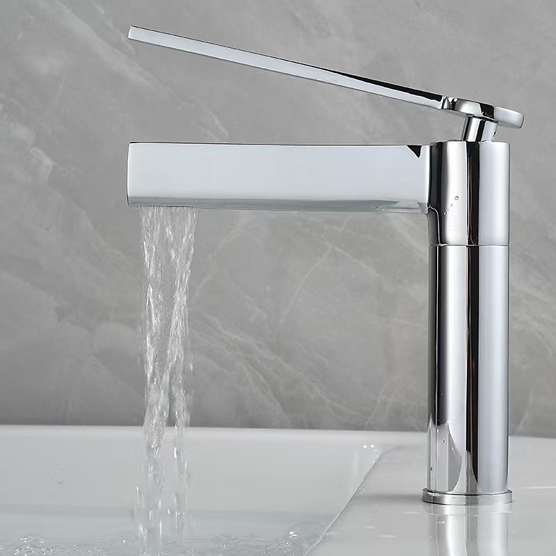 Bathroom Faucet Brass Brushed Gold Basin Faucet Mixer Tap Wash Basin Faucet Single Handle Hot Cold Lavotory Faucet2