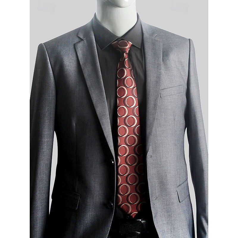 Men's Classic Faux Silk Ties with Zip Style – Assorted Patterned Neck Ties Set for Formal and Business Attire4