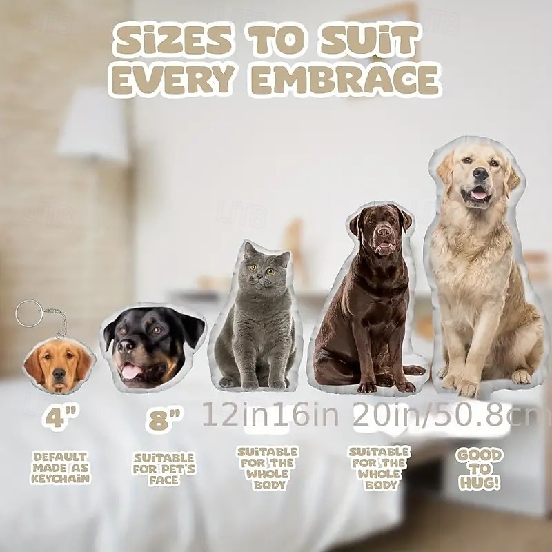 Personalized Pet Memorial Pillow - Soft, Cuddly, Duplex Printed, Hand Washable, Contemporary Designed, Zipper Closed, Cotton Filled, All-Season Decorative Throw Pillow for Cherished Memories3