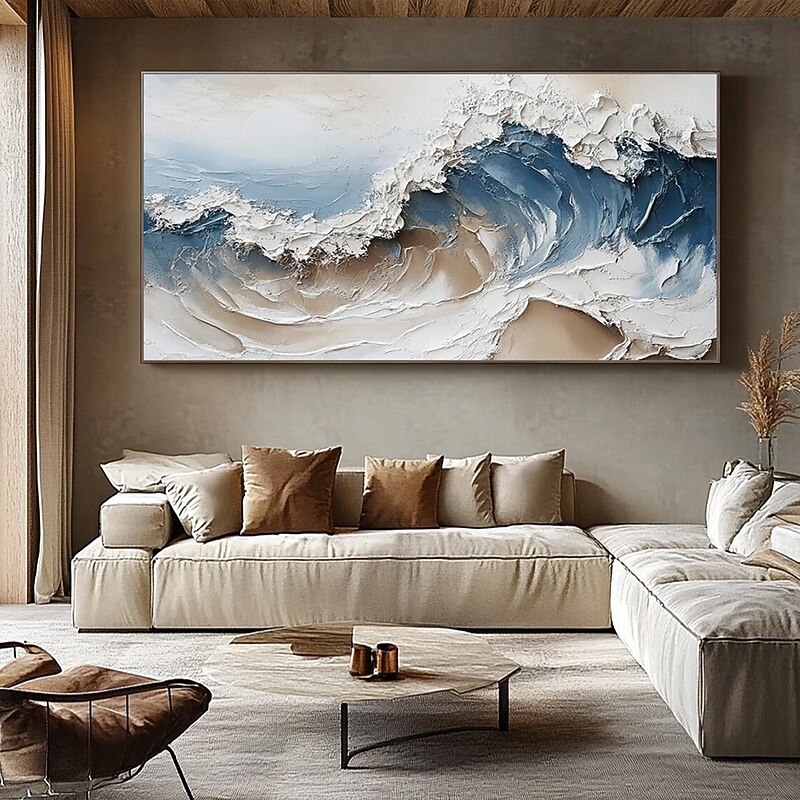 Mintura Handmade Sea Wave Oil Paintings On Canvas Wall Art Decoration Modern Abstract Picture For Home Decor Rolled Frameless Unstretched Painting3