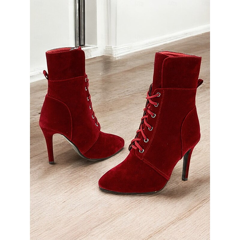 Women's Yellow Lace-Up High Heel Boots – Bold and Trendy Footwear for Fashion-Forward Outfits and Special Occasions