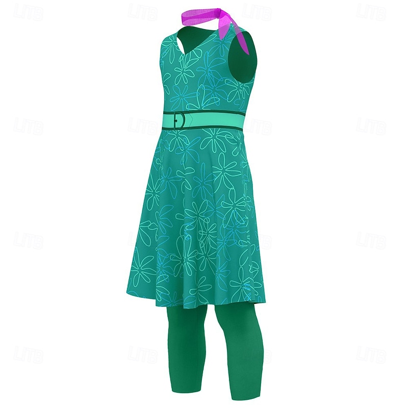 Inside Out 2 Disgust Joy Cosplay Costume Cosplay Wigs Cute Movie Cosplay for Women's Girls' Carnival Performance Party4