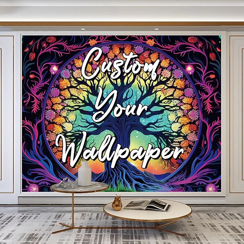 Custom Wallpaper Personalized Peel and Stick Make your Own Mural 3D Livingroom Bedroom Kitchen Bathroom  59"x71"(150x180cm)3