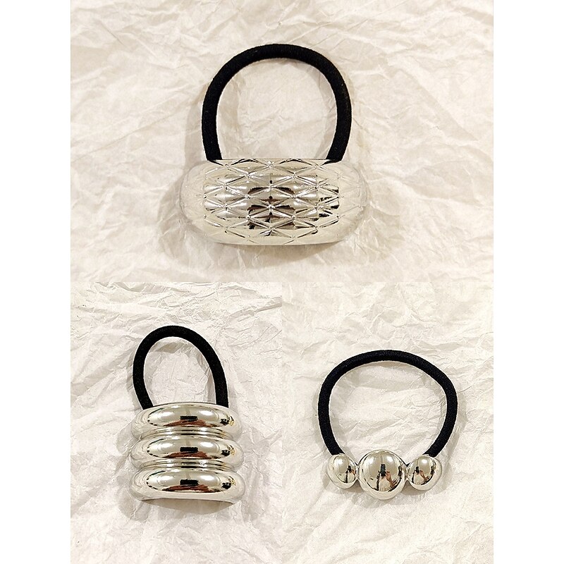 Women's Gold Tone Hair Scrunchies with Elastic Band - Versatile and Stylish for Everyday Wear4