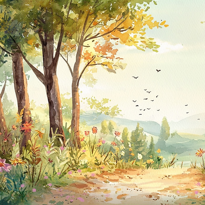 Handmade Original Landscape Oil Painting On Canvas Abstract Natural Scenery Wall Art for Home Decor With Stretched Frame Without Inner Frame Painting4