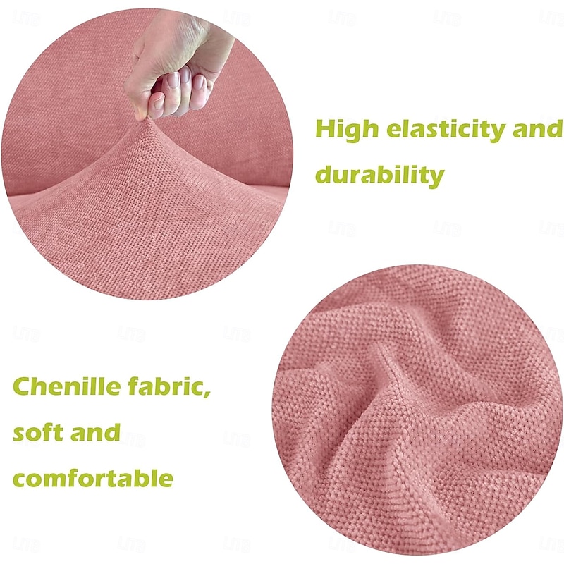 Armrest Covers Set, Chenille Arm Covers for Chairs and Sofas Anti-Slip Couch Armrest Covers with Pins, Furniture Armrest Protector for Sofa Couch Chair3