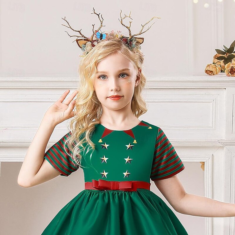 Princess Santa Claus Mrs.Claus Dress Fancy Costume Girls' Cosplay Costume Kid's Christmas New Year Christmas Eve Party Dress4