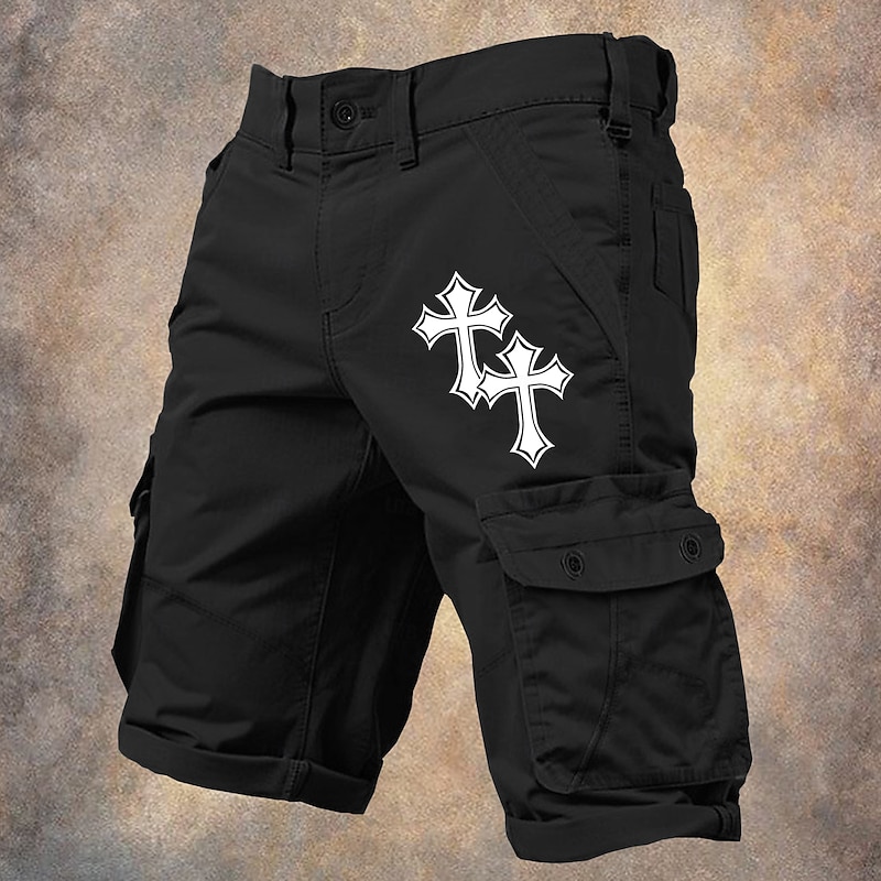Men's Tactical Shorts Cargo Shorts Print Multi Pocket Cross Comfort Knee Length Sports Outdoor Camping & Hiking Fashion Designer Black Army Green Micro-elastic