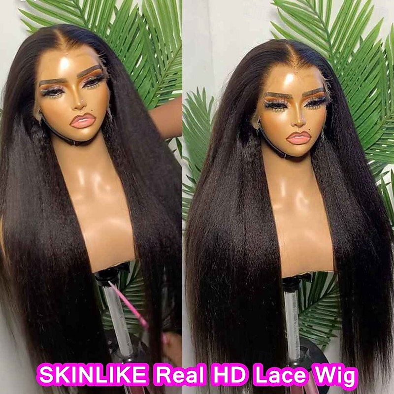 Remy Human Hair 13x6 Lace Front 13x4 Lace Front Wig Free Part Brazilian Hair Straight Natural Wig 130% 150% 180% Density with Baby Hair 100% Virgin Glueless Pre-Plucked For wigs for black women Long2