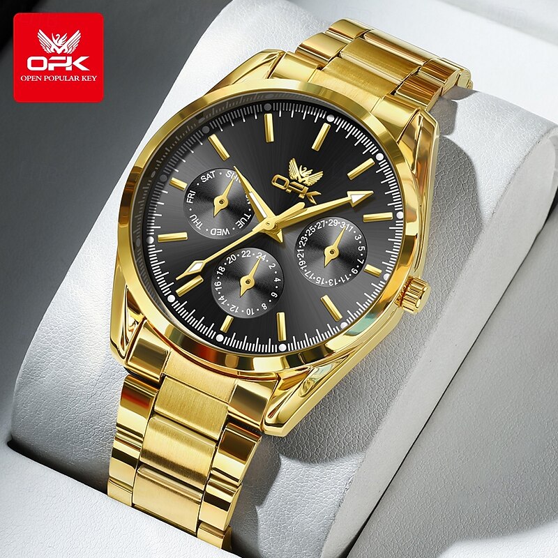 Men Quartz Watch Outdoor Fashion Casual Wristwatch Luminous Waterproof Decoration Steel Watch