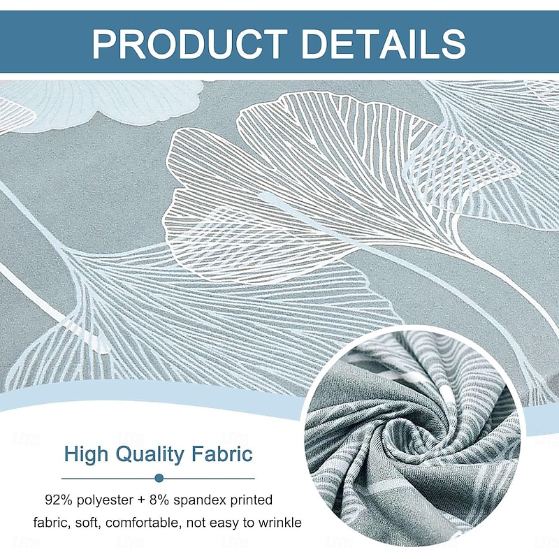 Floral Printed Stretch Ottoman Cover Spandex Elastic Stretch Rectangle Folding Storage Covers Removable Footstool Protect Footrest Covers2