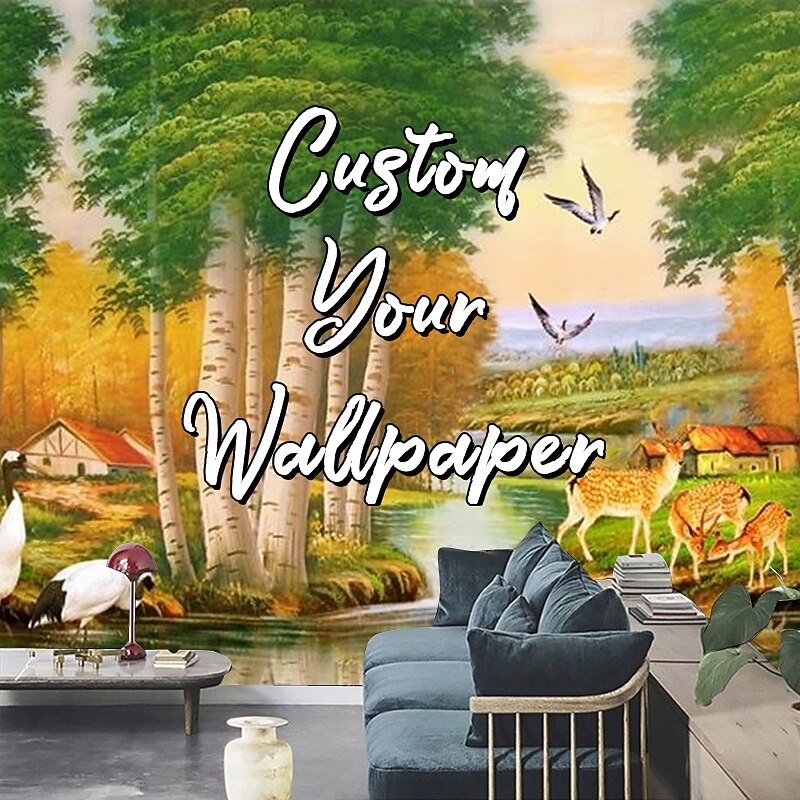 Custom Wallpaper Personalized Peel and Stick Make your Own Mural 3D Livingroom Bedroom Kitchen Bathroom 35"x55"(90x140cm)3