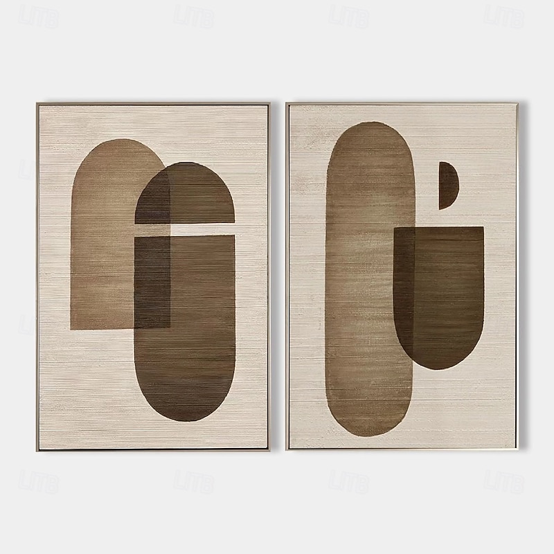 Wabi sabi handmade Set Of 2 Beige Painting Set Of 2 Beige Minimalist Painting Beige and white Minimalist Painting Set Of 2 Beige grey painting wall art oil painting