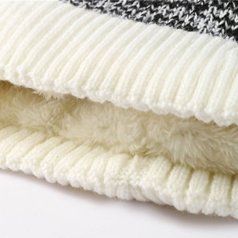 Men's Unisex Beanie Hat Winter Hats Beanies Skull Cap Knit Hat Black Dark Navy Polyester Knitted Cozy Daily Wear Going out Color Block Warm3