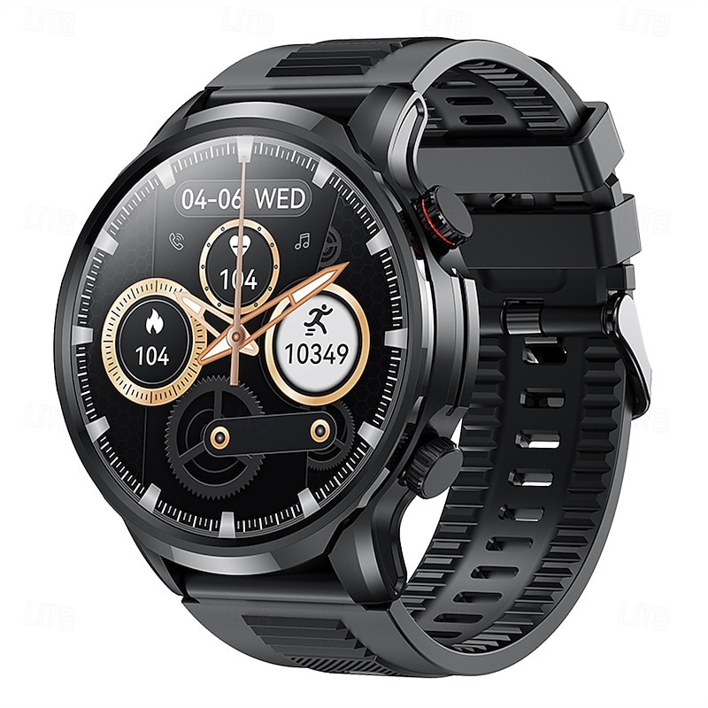 EX100 Smart Watch 1.95 inch Smartwatch Fitness Running Watch Bluetooth Pedometer Call Reminder Fitness Tracker Compatible with Android iOS Women Men Long Standby Hands-Free Calls Waterproof IP 67