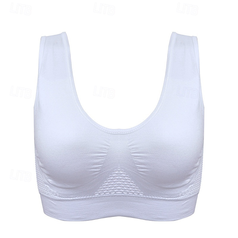 Women's Light Support Sports Bra Running Bra Open Back Cross Back Bra Top Padded Fitness Leisure Sports Running Breathable Lightweight Soft Watermelon Red Black White Solid Colored3