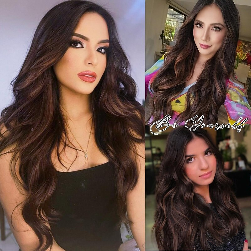 Long Wavy Wig for Women Wavy Wig Natural Curly Synthetic Heat Resistant Wigs for Girls Cosplay Daily Party Use2