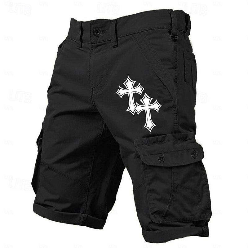 Men's Tactical Shorts Cargo Shorts Print Multi Pocket Cross Comfort Knee Length Sports Outdoor Camping & Hiking Fashion Designer Black Army Green Micro-elastic3