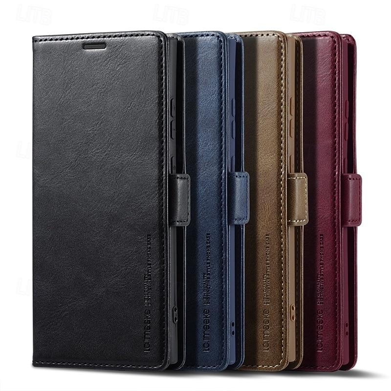 Phone Case For Samsung Galaxy S24 S24 FE S23 S22 S21 Ultra Plus A14 A34 A54 A53 A13 Flip Cover with Stand Holder Magnetic Card Slot Retro TPU PU Leather