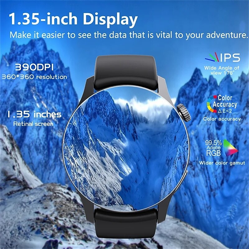 F207 Smart Watch 1.35 inch Smartwatch Fitness Running Watch Bluetooth Temperature Monitoring Pedometer Call Reminder Compatible with Android iOS Women Men Long Standby Hands-Free Calls Waterproof IP2