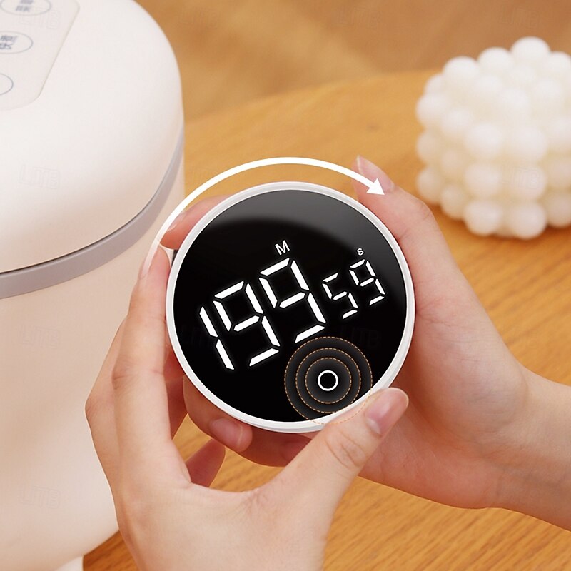 Digital Kitchen Timer Magnetic Countup Timer with Large LED Screen for Cooking Meeting Studying3