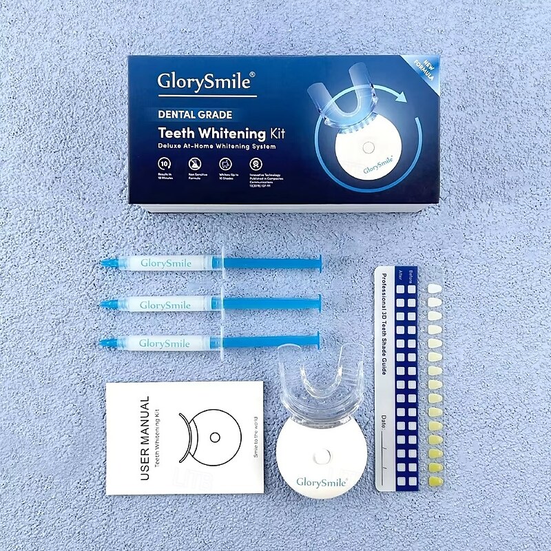 10 Mins Timer Teeth Whitening Kit LED Light Home Kit2