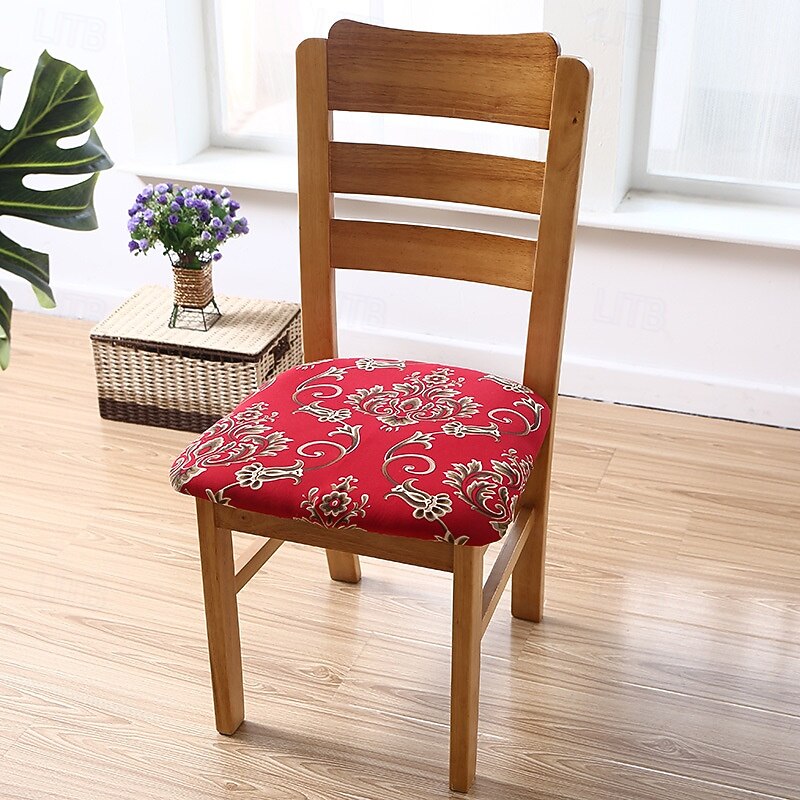Chair Seat Cover Stretchy and Durable Slipcover Ideal for Protecting and Refreshing Chair Seats Adds Comfort and Style to Dining, Office, or Living Room Chairs