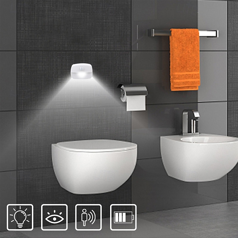 Motion Sensor Night Light LED Infrared Sensing Stair Light Wardrobe Cabinet PIR Night Light Drawer Bookcase Light Home Bedroom Lighting AAA Battery Powered4