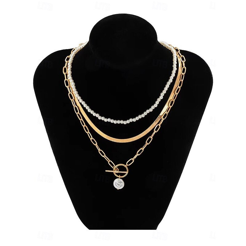 Choker Necklace Chrome Women's Punk Fashion Layered irregular Necklace For Wedding Valentine's Day Street4