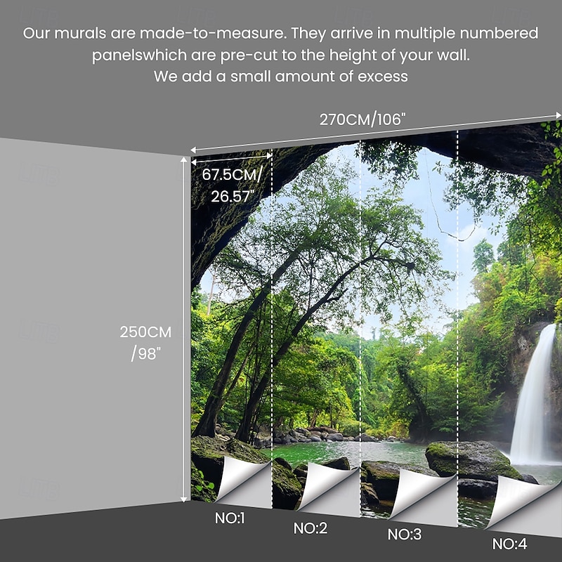 Custom Wallpaper Personalized Peel and Stick Make your Own Mural 3D Livingroom Bedroom Kitchen Bathroom 98"x106"(250x270cm)2