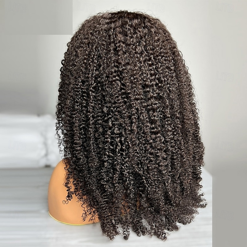 Jerry Curly Human Hair Wigs With Bangs Brazilian Remy Curly Human Hair Wigs  with Baby Hair Glueless Pre-Plucked For Women Curly Fringe Wig3