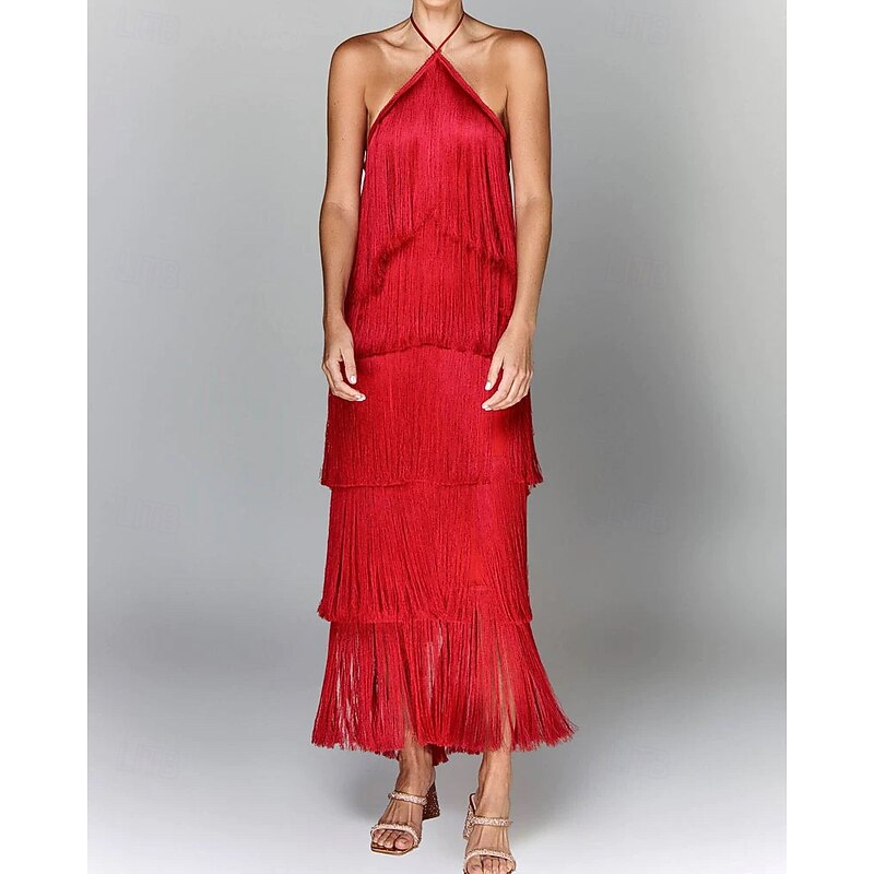 Roaring 20s 1920s Flapper Dress Dress The Great Gatsby Wedding Guest Tassel Fringe Fancy Dress Women's Masquerade Wedding Wedding Guest Event / Party Adults' Dress Homecoming Dresses3