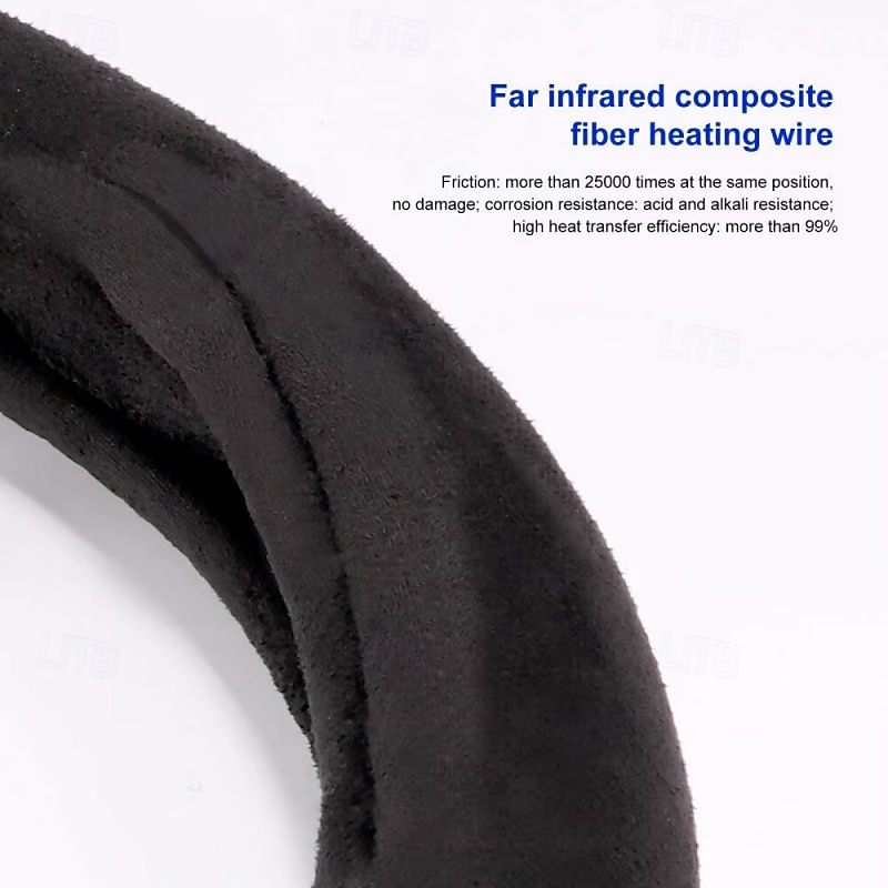 DC12V 38CM Car Heated Steering Wheel Cover Replacement Quick Heating Electrical Auto Steering Wheel Cover Car Accessories4