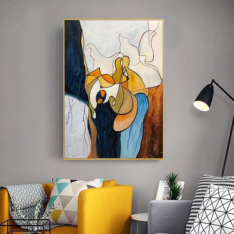 Mintura Handmade Abstract Figure Oil Paintings On Canvas Wall Art Decoration Modern Picture For Home Decor Rolled Frameless Unstretched Painting4