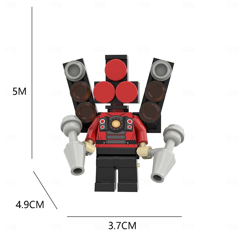 8Pcs Skibidi -Toilet Action Figures Set Cameraman Speakerman Action Figrue Horror Cartoon Movies Character Figure for Birthday Party Cake Topper and Parties Decorations4