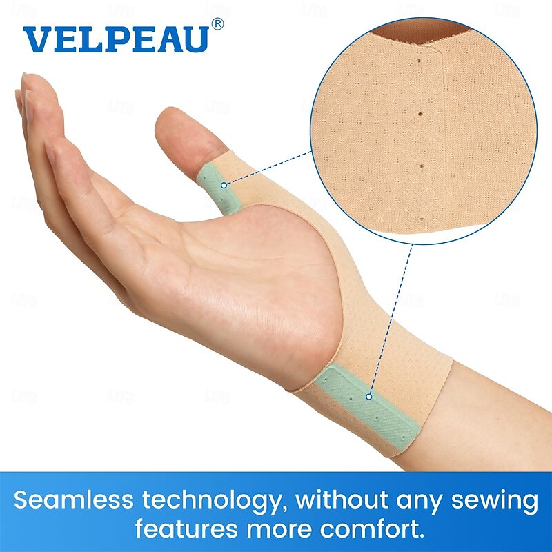 Elastic Thumb Wrist Support Brace for Men Women (Pack of 2) Waterproof Compression Sleeve for Arthritis Pain Tendonitis Sports Splint Liner4