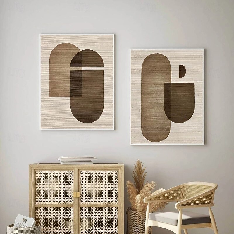 Wabi sabi handmade Set Of 2 Beige Painting Set Of 2 Beige Minimalist Painting Beige and white Minimalist Painting Set Of 2 Beige grey painting wall art oil painting2