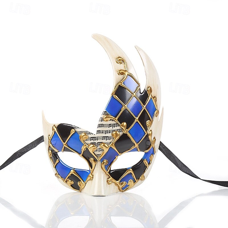 Harlequin Halloween Venetian Mask Columbina Carnival Mask Full Face Adults' Men's Carnival Mardi Gras Party Masquerade Carnival of Venice Easy Halloween Costumes Dress Up4