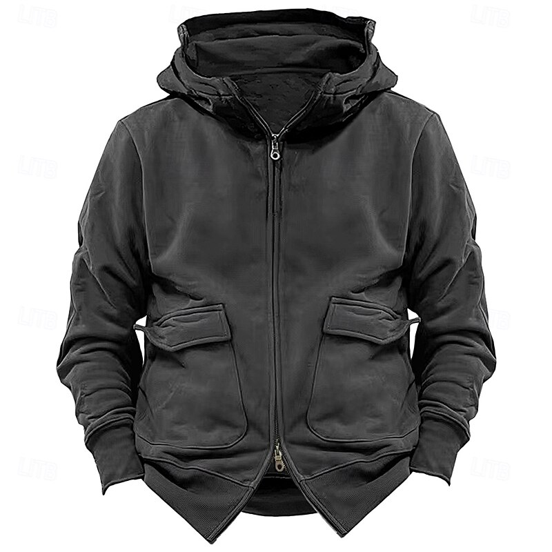 Men's Hoodie Tactical Hoodie Black Navy Blue Khaki Dark Gray Hooded Plain Sports & Outdoor Sports Streetwear non-printing Designer Basic Casual Winter Clothing Apparel Hoodies Sweatshirts2