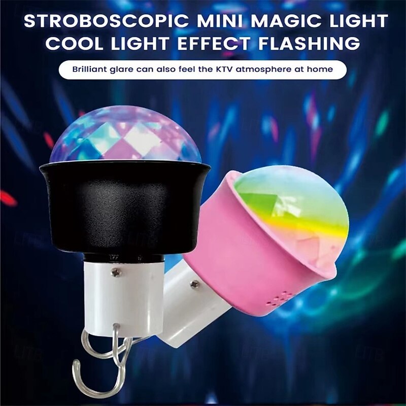 DJ Lighting Sound Party Auto USB Mini Disco Ball Light RGB Multi Color Car Atmosphere Room Decoration Lamp Strobe Light 2pcs 4pcs2