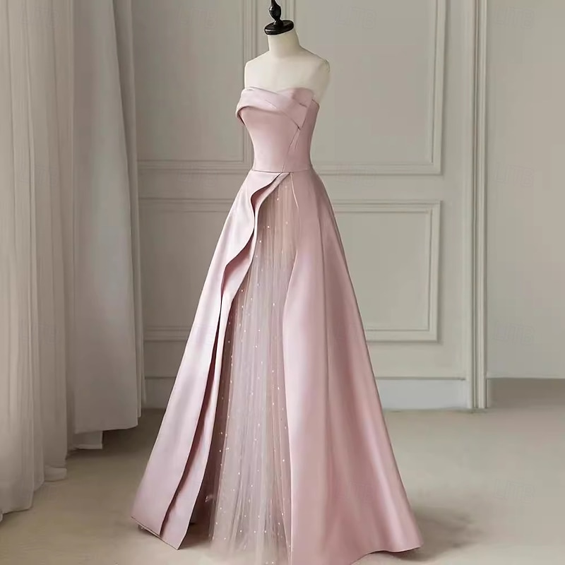 Mermaid / Trumpet Evening Gown Elegant Dress Formal Wedding Floor Length 3/4 Length Sleeve Jewel Neck Sequined with Glitter Tassel2