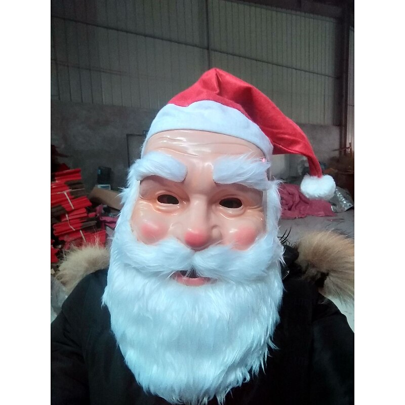 Santa Claus Mask Costume Santa Hat Men's Women's Novelty Funny Christmas Christmas Eve Mask Hat4