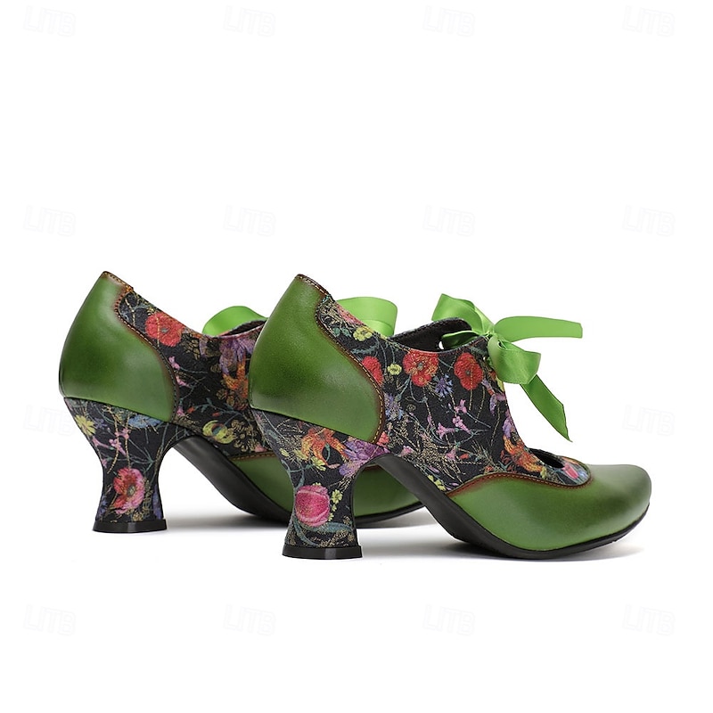 Retro Vintage Rococo Baroque Mary Jane Shoes Chunky Heels Chunky Heels Fancy Dress Women's Royal Carnival of Venice Adults' Shoes2