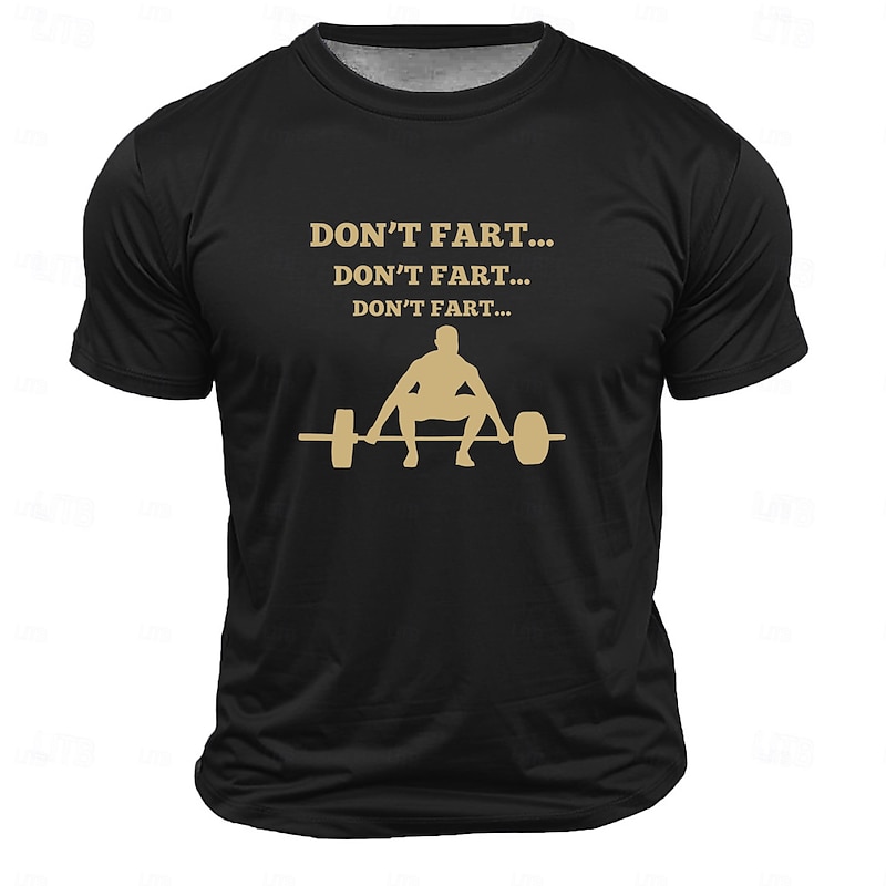 Men's Funny Dumbbell T Shirt Short Sleeve T shirt 3D Print Crew Neck Shirt Fashion Daily Street Daily Lake Blue Black White Summer Spring Clothing Apparel S M L XL XXL XXXL2