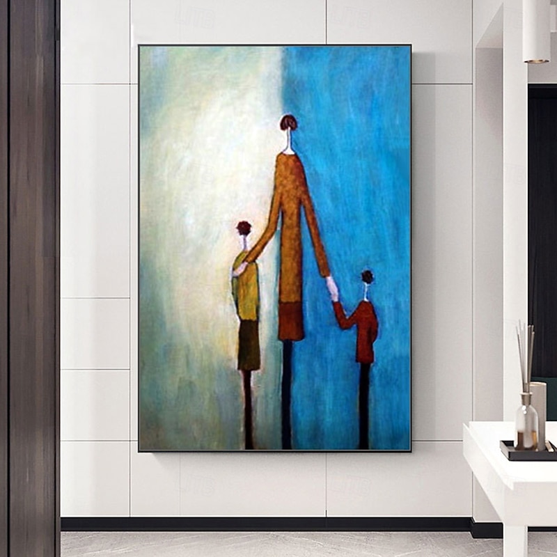 Mintura Handmade Abstract Figure Oil Paintings On Canvas Modern Wall Art Room Decoration Picture For Home Decor Rolled Frameless Unstretched Painting