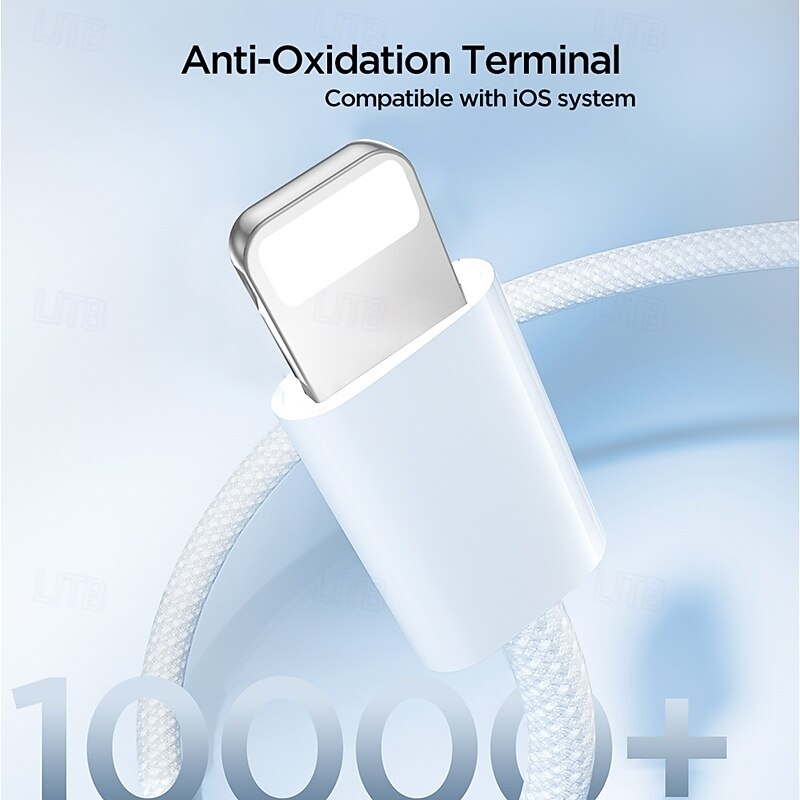 Joyroom Lightning Cable 30W 3.3ft USB C to Lightning 3 A Fast Charging Nylon Braided Durable Soft Touch For iPhone Phone Accessory3