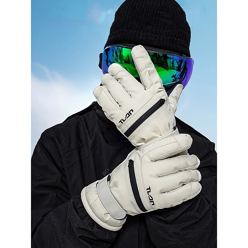 Men's Waterproof Winter Gloves - Insulated Ski and Snowboarding Gloves with Adjustable Strap, Anti-Slip Palm, and Warm Fleece Lining2