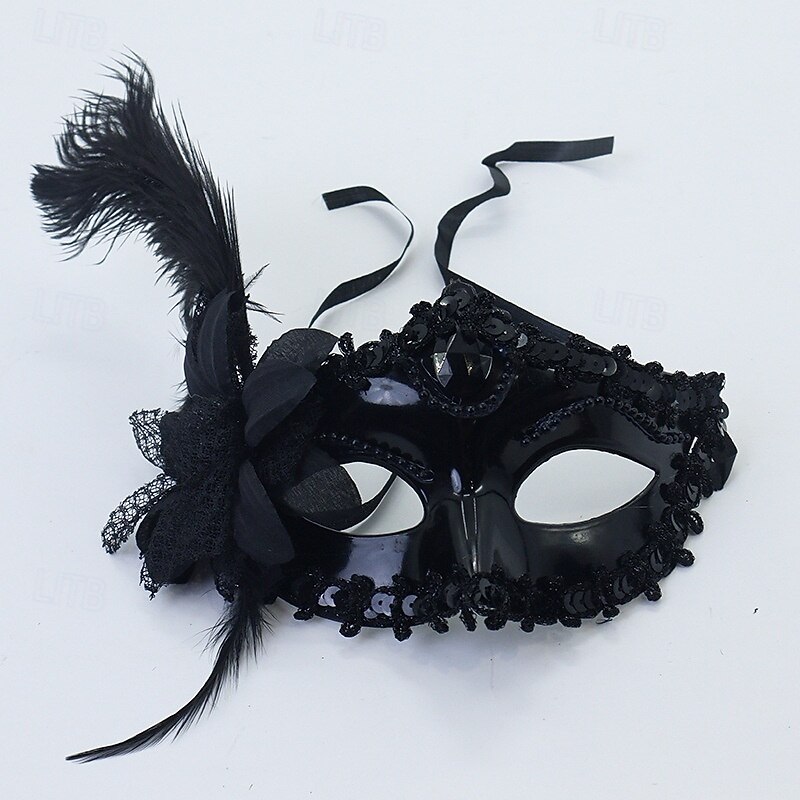 Arlecchino Halloween Venetian Mask Columbina Phantom Of The Opera Carnival Mask Half Face Adults' Men's Women's Halloween Carnival Mardi Gras Party Masquerade Carnival of Venice Easy Halloween3