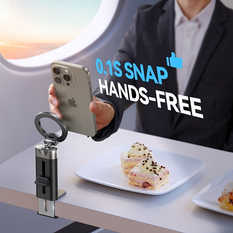 Phone Stand Portable Rotatable Magnetic Phone Holder for Outdoor Desk Kitchen Compatible with All Mobile Phone Phone Accessory2